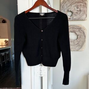 J. Crew Black Button-Up Cardigan